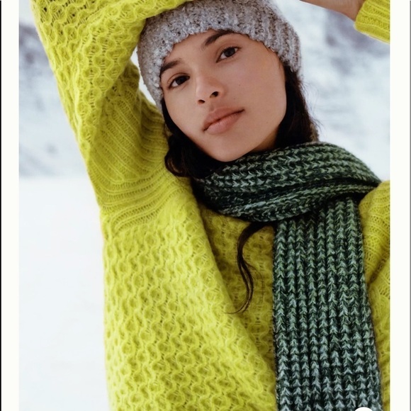 ANTHROPOLOGIE Bia Chunky Mock Neck Knit Sweater Olive Green, Size Medium - Picture 3 of 16